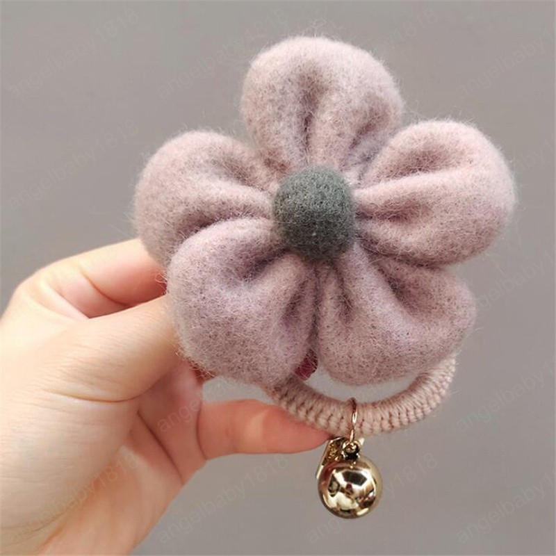 Big Flower korean Style Hariy Hair Clip Elastic Hair band Hair Accessoreis For Women Girls Ponytail Holder Scrunchies Hairpins