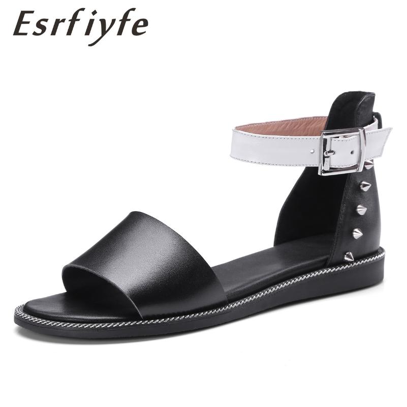 ESRFIYFE chaussures femme ete 2020 Genuine Leather Summer Shoes Woman Fashion Flat Women Sandals Casual Beach Women Shoes, Black
ESRFIYFE chaussures femme ete 2020 Genuine Leather Summer Shoes Woman Fashion Flat Women Sandals Casual Beach Women Shoes, Black