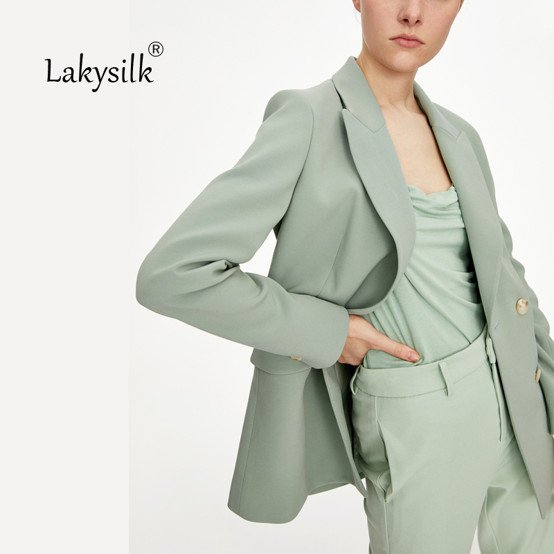 New Fashion 2020 Brand Blazer Jacket Women' Double Breasted Buttons Pocket Blazer Outer Autumn Winter Suits Green
New Fashion 2020 Brand Blazer Jacket Women' Double Breasted Buttons Pocket Blazer Outer Autumn Winter Suits Green