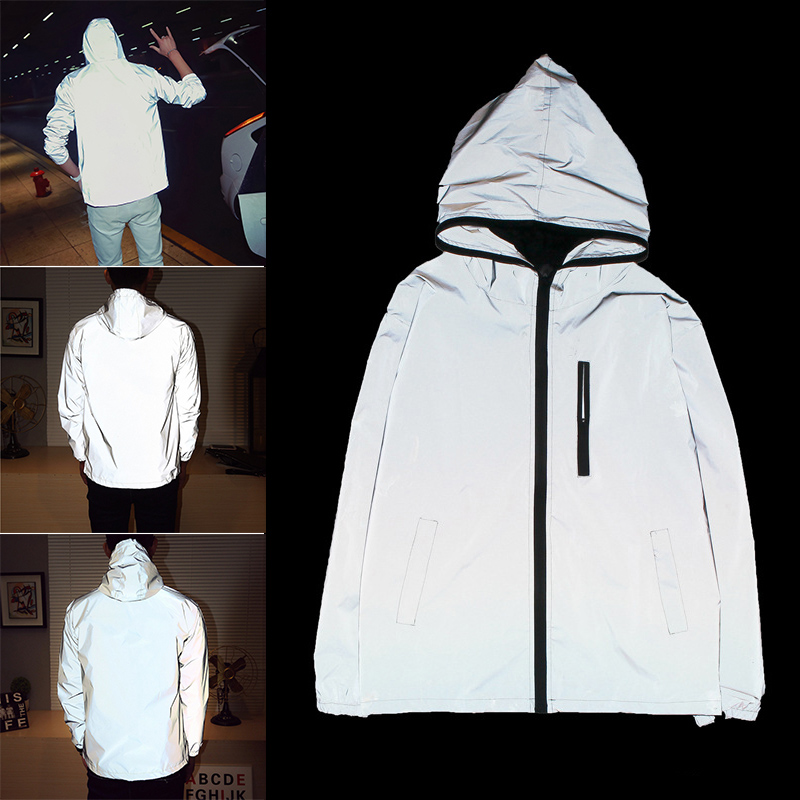 Mens Reflective Hoodie Biker Coat Boys Travel Hip Hop Sport Tops Waterproof Night Running ALS88, As pic
Mens Reflective Hoodie Biker Coat Boys Travel Hip Hop Sport Tops Waterproof Night Running ALS88, As pic