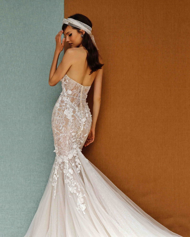 Lace Fashion Mermaid Beaded Wedding Dresses Sweetheart Neck Appliqued Plus Size Sequined Bridal Gowns Tulle Trumpet Robe De Marie