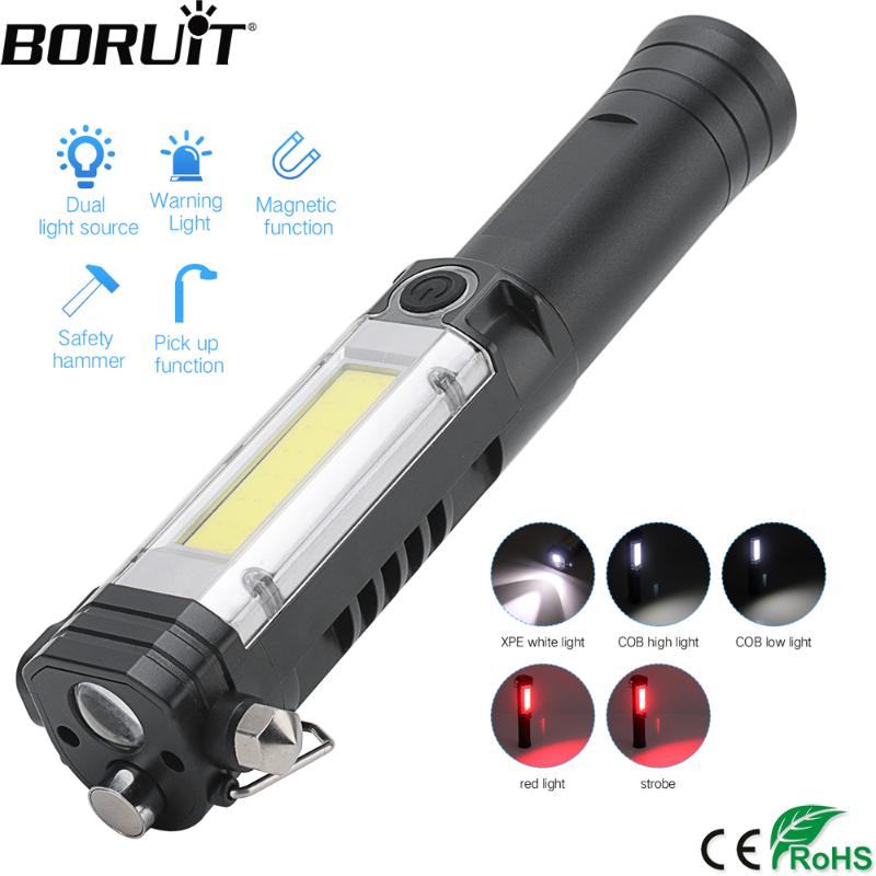 BORUiT XPE+COB LED 5-Mode Work Light with Magnet Lantern Waterproof Camping Torch by Battery
BORUiT XPE+COB LED 5-Mode Work Light with Magnet Lantern Waterproof Camping Torch by Battery