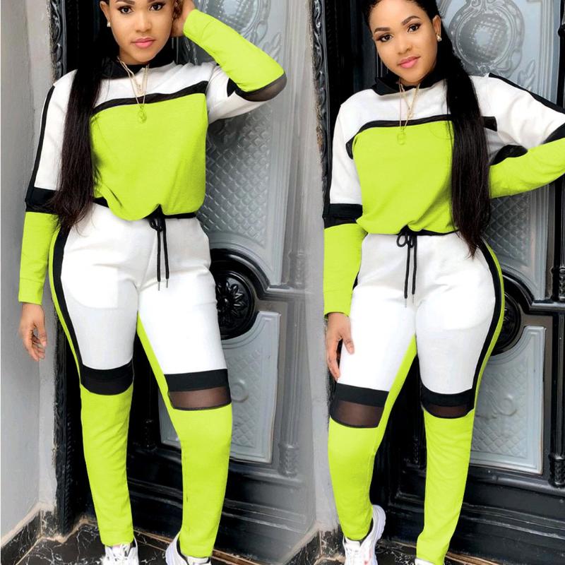 Fashion Women Casual Color Splicing Sports Set Two Piece Fitness Gym Clothes Running Tennis Long Sleeve T-Shirt + Long Pants, As photo
Fashion Women Casual Color Splicing Sports Set Two Piece Fitness Gym Clothes Running Tennis Long Sleeve T-Shirt + Long Pants, As photo