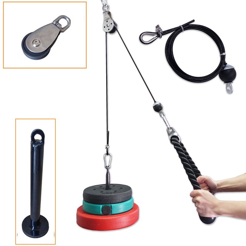 Fitness Pulley Cable System DIY Loading Pin Lifting Triceps Rope Machine Workout Adjustable Length Home Gym Sport Accessories
Fitness Pulley Cable System DIY Loading Pin Lifting Triceps Rope Machine Workout Adjustable Length Home Gym Sport Accessories