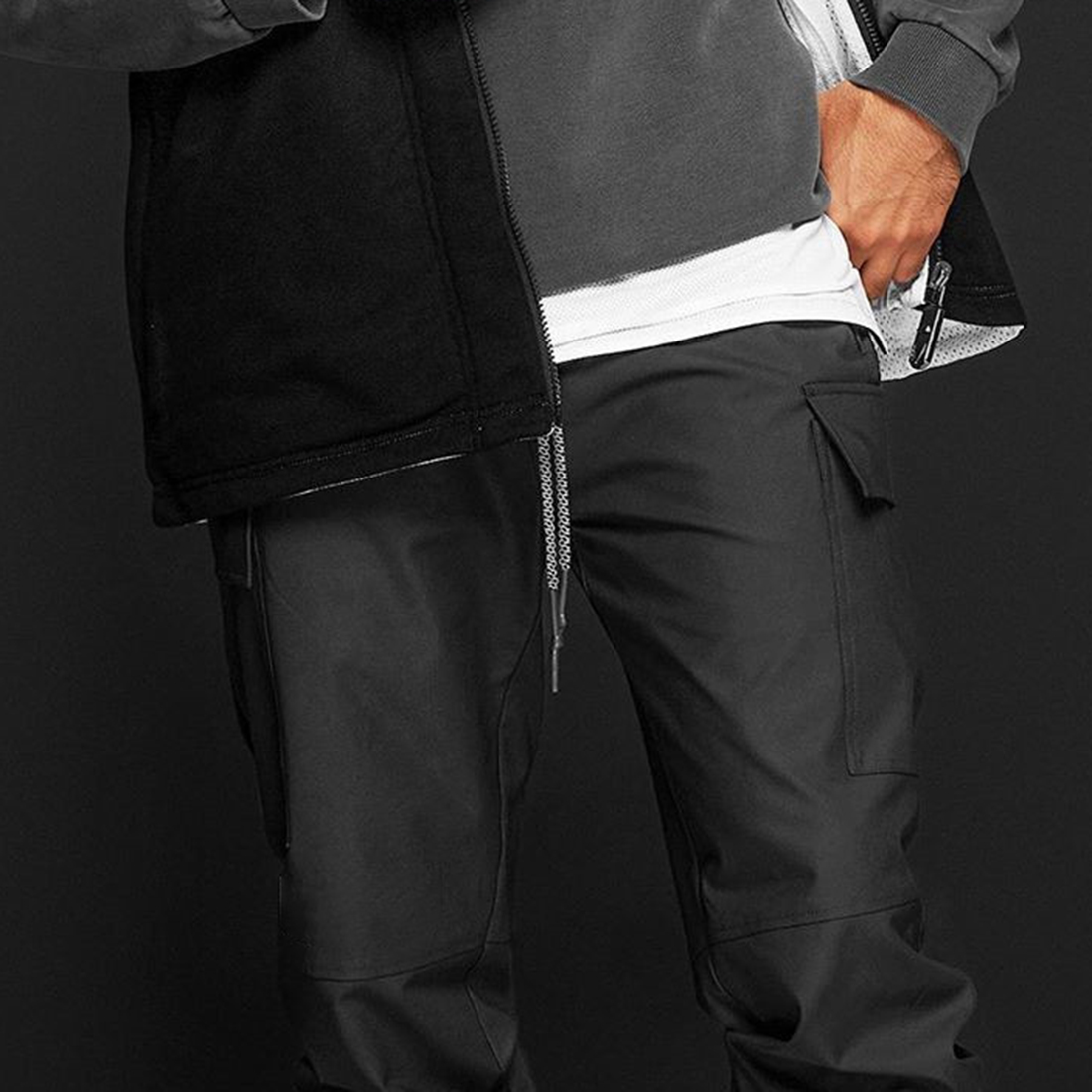 Mens Summer Sports Trousers Outdoor Running Training Fiess Waterproof Drawstring Pants With Pockets Asian Size B4