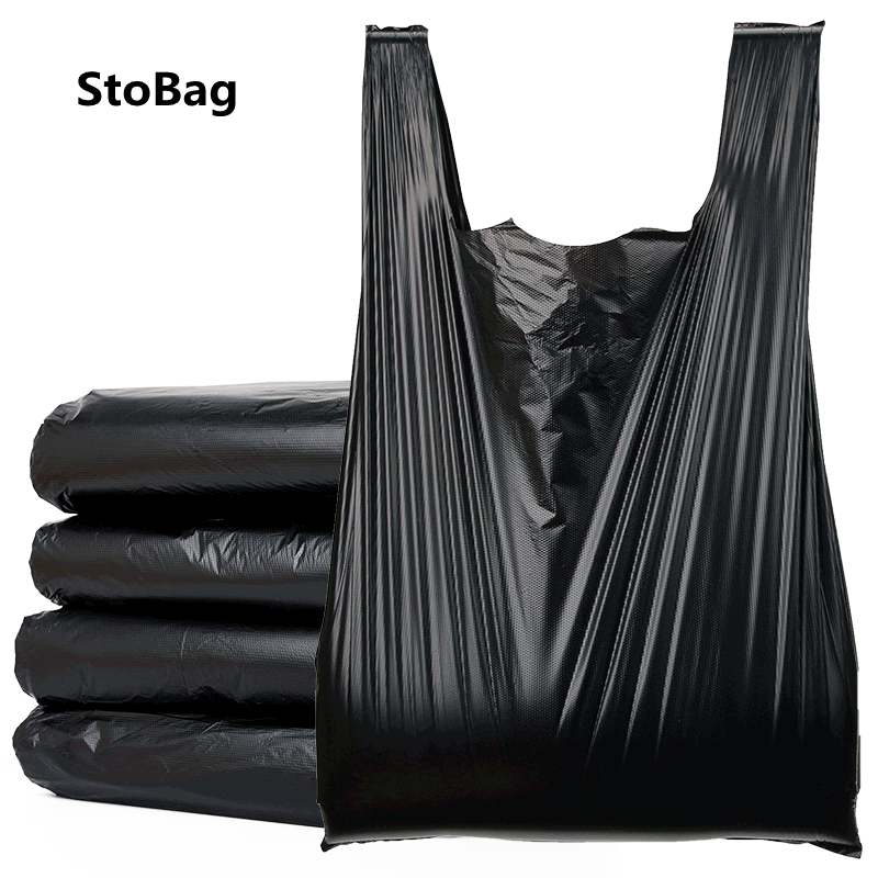 StoBag 500Gram/Pack Thickened Black Vest Plastic Bag Takeaway Shopping Packing Garbage With Handle Bag Kitchen Living Room Clean
StoBag 500Gram/Pack Thickened Black Vest Plastic Bag Takeaway Shopping Packing Garbage With Handle Bag Kitchen Living Room Clean