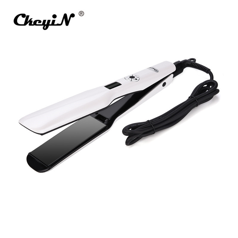 3D Rotating Hair Straightener Box Packaging Professional Hair Styling Iron Fast Heating Flat Iron Wide Heating Plate LCD Screen CX200721