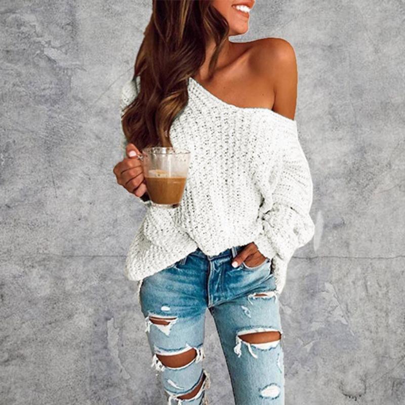 Women Sexy Irregular Neck Solid Knit Sweater Elegant Autumn Winter Long Sleeve Ribbing Pullover Off Shoulder Streetwear Top#2, Gray
Women Sexy Irregular Neck Solid Knit Sweater Elegant Autumn Winter Long Sleeve Ribbing Pullover Off Shoulder Streetwear Top#2, Gray