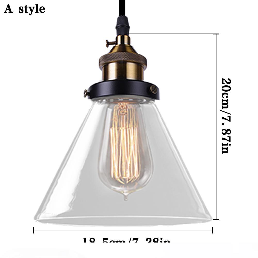 Vintage Pendant Lights Glass Abajur Suspension Luminaire Loft Retro E27 Lamp Lamparas Colgantes Industrial Home Lighting Fixture
Vintage Pendant Lights Glass Abajur Suspension Luminaire Loft Retro E27 Lamp Lamparas Colgantes Industrial Home Lighting Fixture