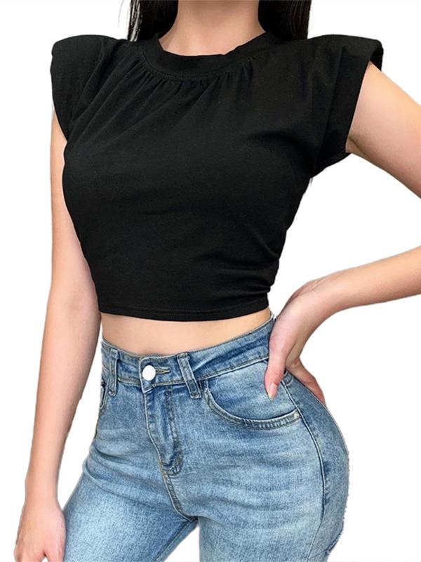 Women Solid Color Round Neck Hollow Out Lace Up Bow Cropped T-shirts Summer Casual Slim Tee Top Streetwear 2020 New Arrival, Black
Women Solid Color Round Neck Hollow Out Lace Up Bow Cropped T-shirts Summer Casual Slim Tee Top Streetwear 2020 New Arrival, Black