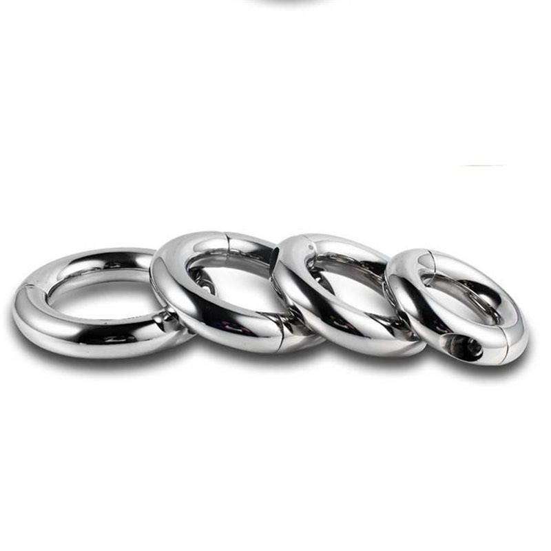 Cockring Steel Scrotum Stretcher Penis Weight Cockring Ballstretcher Penis Ring Delay Ejaculation Scrotum Ring Sex Toys For Men T200727
