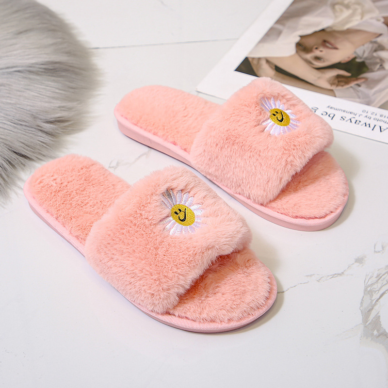 Cozy embroider flower fur slides home shoes women winter warm open toe femme pantoufles daisy floral indoor furry slippers women, Beige
Cozy embroider flower fur slides home shoes women winter warm open toe femme pantoufles daisy floral indoor furry slippers women, Beige