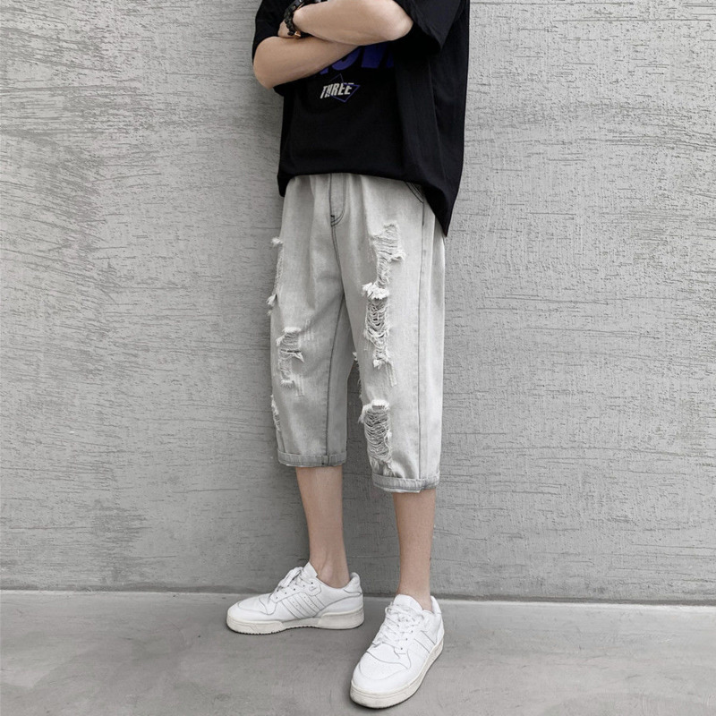 Summer Ripped Jeans Men's Fashion Washed Retro Casual Straight Jeans Men Streetwear Wild Loose Hip Hop Denim Pants -5XL, Light gray
Summer Ripped Jeans Men's Fashion Washed Retro Casual Straight Jeans Men Streetwear Wild Loose Hip Hop Denim Pants -5XL, Light gray