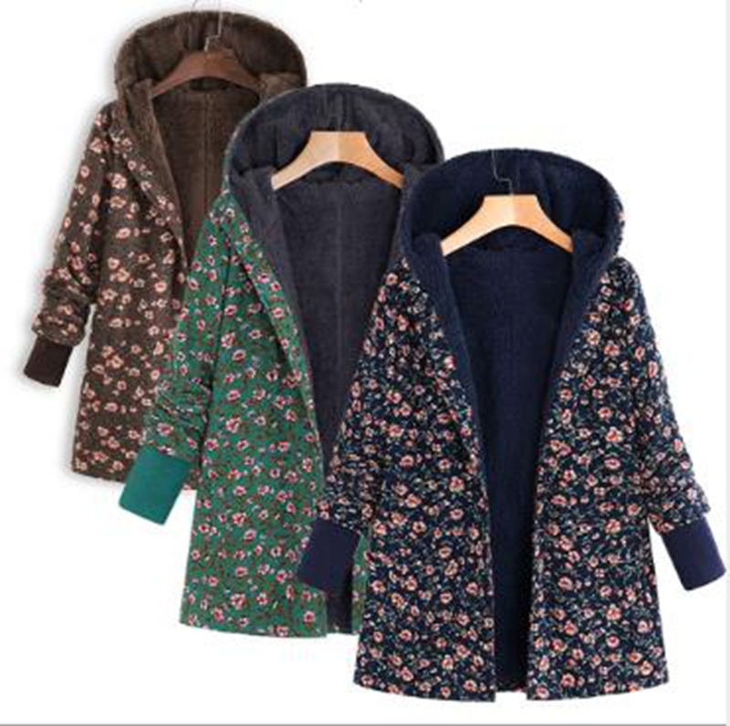 Wholesale fashion hot winter new style women's ethnic style small floral and velvet hooded sweater warm jacket, Brown
Wholesale fashion hot winter new style women's ethnic style small floral and velvet hooded sweater warm jacket, Brown