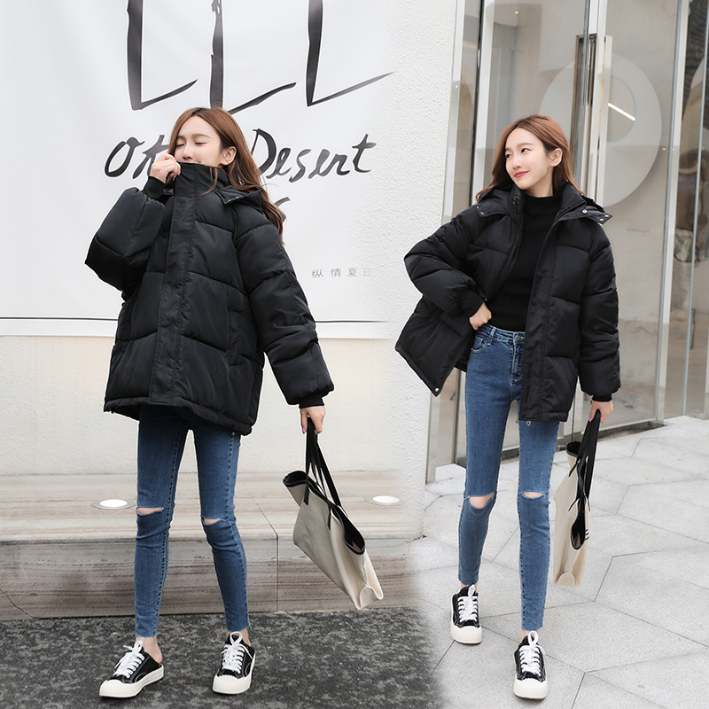 Winter New Short Cotton Coat Korean Loose Bread Clothing Thickened Women's Cotton Clothing Casual Hooded Padded Coat Female E145, White
Winter New Short Cotton Coat Korean Loose Bread Clothing Thickened Women's Cotton Clothing Casual Hooded Padded Coat Female E145, White