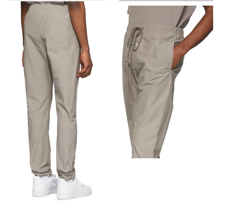 mens nylon popular logo reflective drawstring slacks beam mouth trousers loose thin lightweight