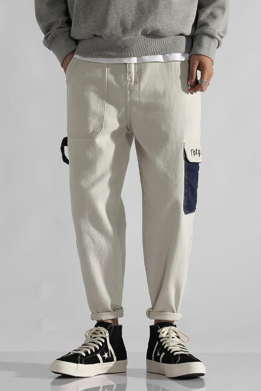 2020 Men' Straight Slim New Fashion Men' Harem Pants Fashion Pants Overalls, Creamy-white
2020 Men' Straight Slim New Fashion Men' Harem Pants Fashion Pants Overalls, Creamy-white