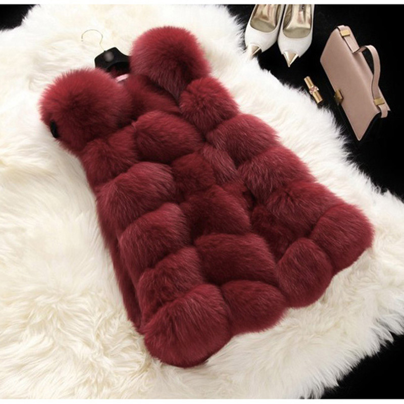 Coat Autumn Fashion Casual Warm Slim Sleeveless Faux Fur Vest Winter Jacket Women feminino T200506