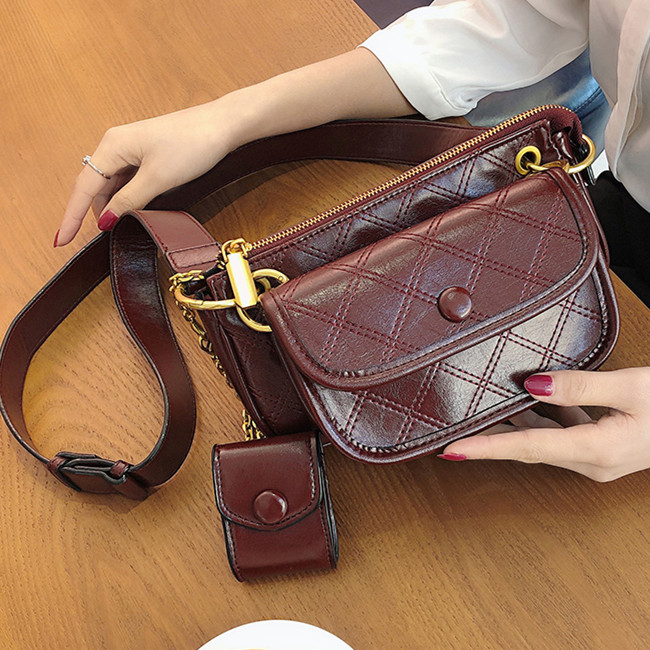 3 bags set Diamond pattern women shoulder bag brand design wide strap crossbody bag chain Sling pu leather ladies handbag, Black
3 bags set Diamond pattern women shoulder bag brand design wide strap crossbody bag chain Sling pu leather ladies handbag, Black