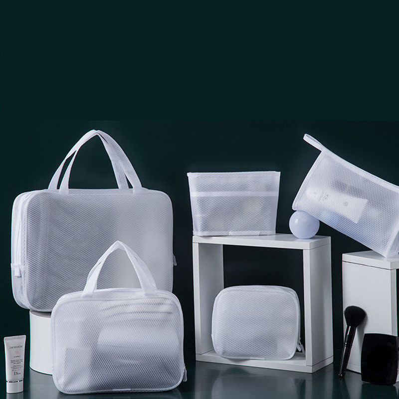 White Transparent Mesh Cosmetic Bag Waterproof Pouch Makeup Bag Bath Organizer Travel Toiletry Case Wash Make Up Beauty Kit 1PC
White Transparent Mesh Cosmetic Bag Waterproof Pouch Makeup Bag Bath Organizer Travel Toiletry Case Wash Make Up Beauty Kit 1PC