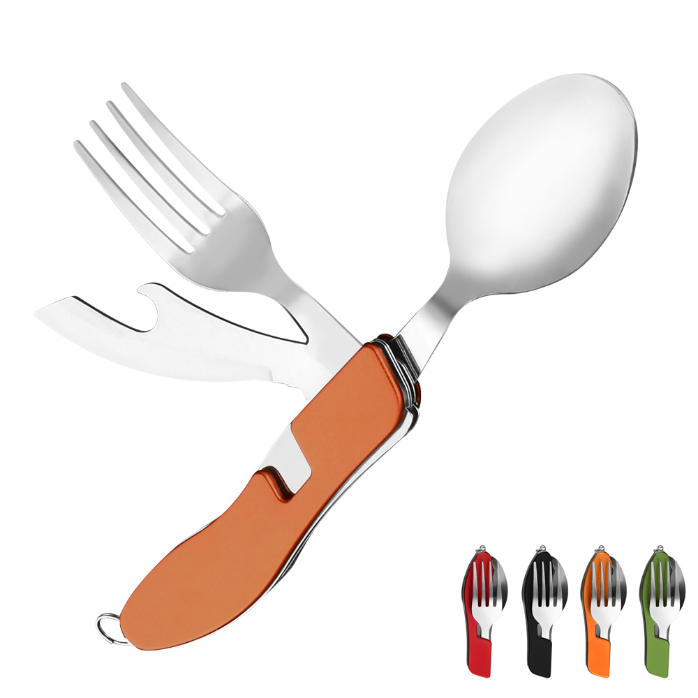 Cutlery Set 4 In 1 Outdoor Tableware (Fork/Spoon/Knife/Bottle Opener) Camping Stainless Steel Folding dinnerware Pocket Survival Travel tool
Cutlery Set 4 In 1 Outdoor Tableware (Fork/Spoon/Knife/Bottle Opener) Camping Stainless Steel Folding dinnerware Pocket Survival Travel tool