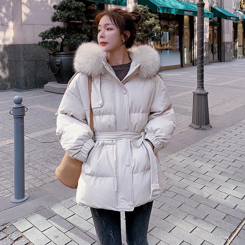 Winter Women' Parker Coat Large Fur Collar Waist-added Cotton Coat 2020 New Fashion Casual Thickened Warm Women' Jacket W81, Beige
Winter Women' Parker Coat Large Fur Collar Waist-added Cotton Coat 2020 New Fashion Casual Thickened Warm Women' Jacket W81, Beige