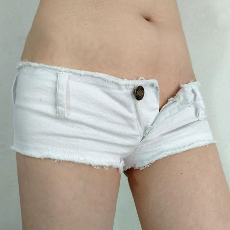 Sexy Women Tassel Low Rise Waist Hot Short Sexy Denim Booty Sexy Jeans Shorts Vintage Cute Micro Mini Short Club Wear Plus Size T200602