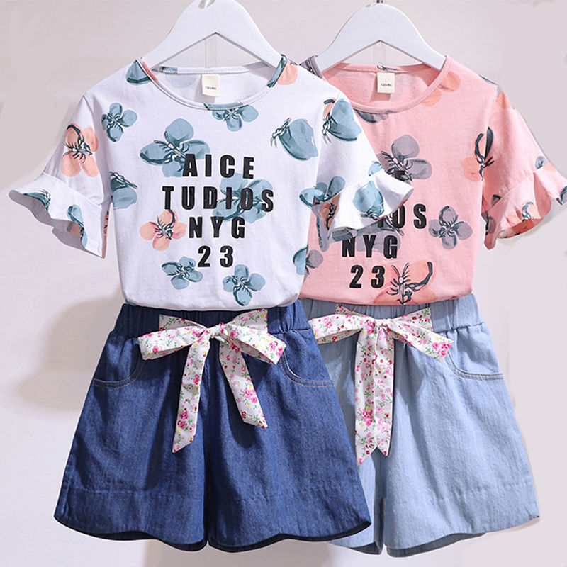 Teens Fashion Clothes Set Girls Summer Tee Shirt Print Clothes Outfits Denim Pants Shorts Clothing Suit for 4T 5 7 9 11 13 Years, Style 1
Teens Fashion Clothes Set Girls Summer Tee Shirt Print Clothes Outfits Denim Pants Shorts Clothing Suit for 4T 5 7 9 11 13 Years, Style 1
