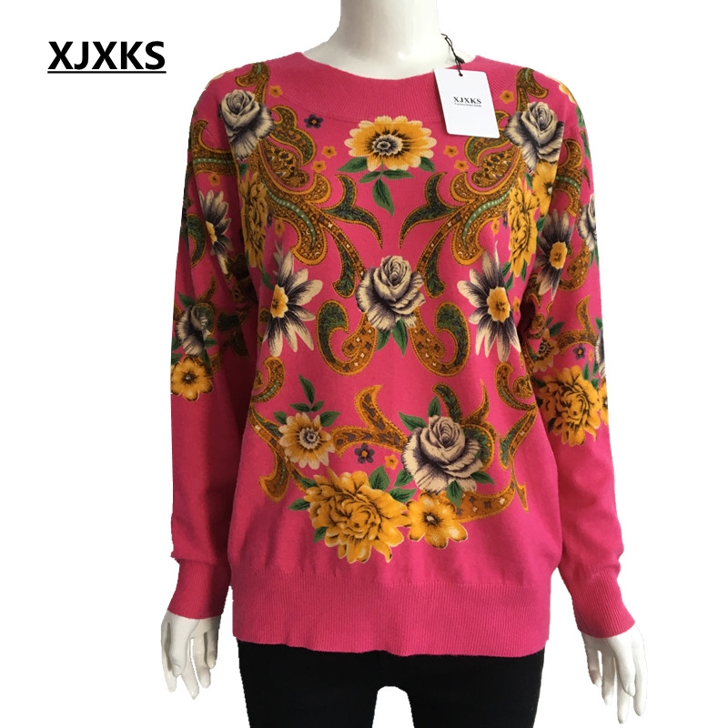 XJXKS Women Sweaters And Pullovers Autumn Print Long Sleeve O Neck Plus Size Print Flower Knitting Pullover Sweater For Women, Orange
XJXKS Women Sweaters And Pullovers Autumn Print Long Sleeve O Neck Plus Size Print Flower Knitting Pullover Sweater For Women, Orange