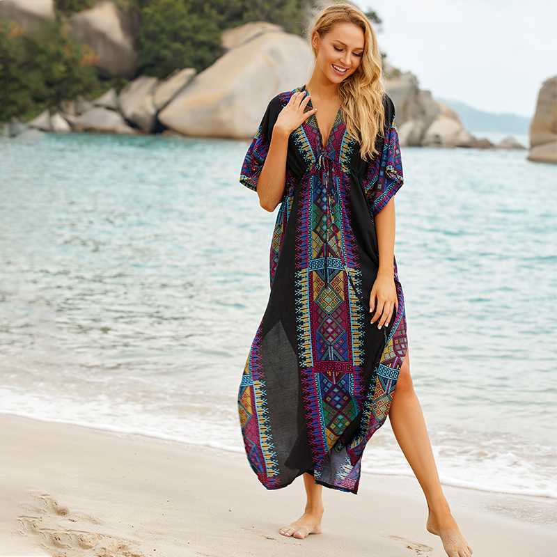 2020 Bohemian Women Summer Beach Dress Swim Wear Cover Up Cotton Tunic Sexy Deep V-Neck Robe Caftan Bikini Cover-ups pareo #Q645, Q845-645
2020 Bohemian Women Summer Beach Dress Swim Wear Cover Up Cotton Tunic Sexy Deep V-Neck Robe Caftan Bikini Cover-ups pareo #Q645, Q845-645