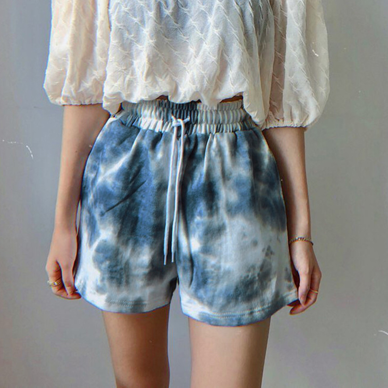 SEASONS Women Tie Dye Print Elastic High Waist Shorts Summer Casual Loose Sweat Short Pants Ladies Fashion Streetwear ASSH81246, Blue
SEASONS Women Tie Dye Print Elastic High Waist Shorts Summer Casual Loose Sweat Short Pants Ladies Fashion Streetwear ASSH81246, Blue