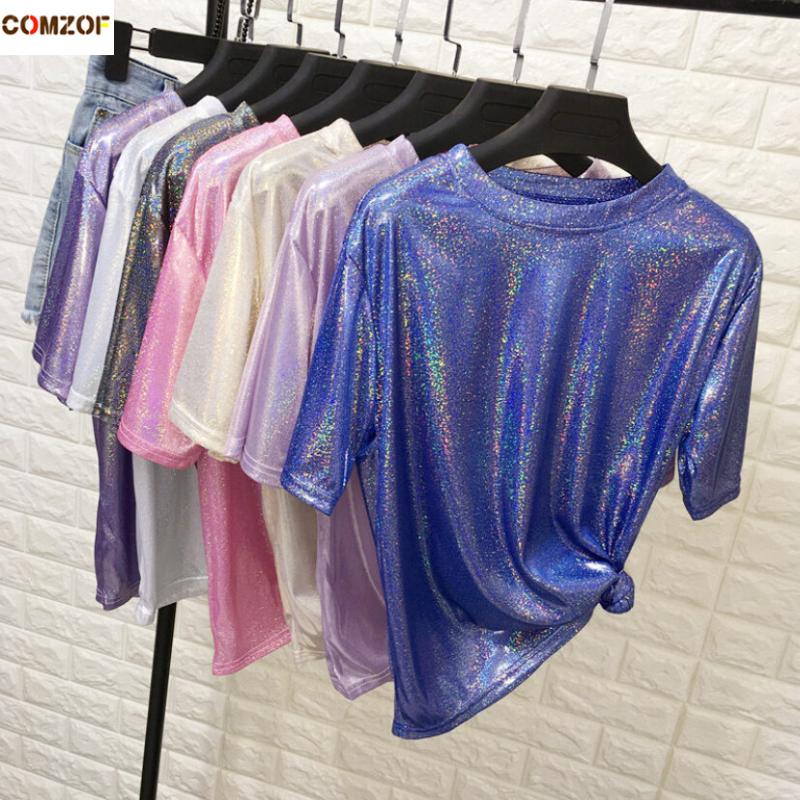 Korean women short sleeve t shirt reflect light summer new arrival fashion tshirt femme womens casual tops clothing, Beige
Korean women short sleeve t shirt reflect light summer new arrival fashion tshirt femme womens casual tops clothing, Beige