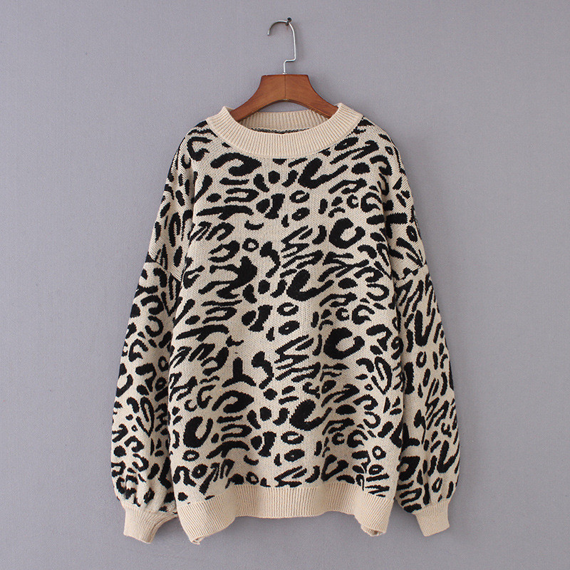 Women Leopard Knitted Sweater Winter Animal Print Winter Thick Sweaters Long Sleeve Female Pullovers Casual Knitwear Tops, Black
Women Leopard Knitted Sweater Winter Animal Print Winter Thick Sweaters Long Sleeve Female Pullovers Casual Knitwear Tops, Black