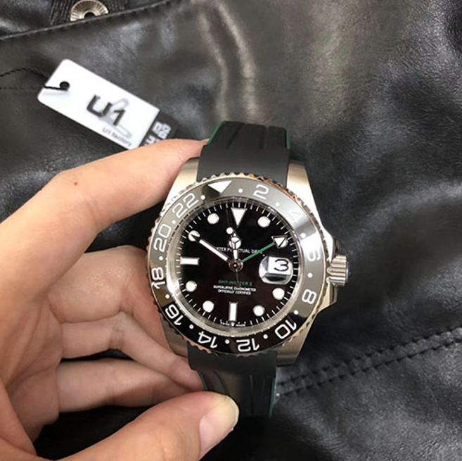 New U1 Factory GMT Ceramic Bezel Sapphire Mens Watch 40MM Black Dial Luminous Watches Automatic Mechanical Rubber Band Sport Wristwatches
New U1 Factory GMT Ceramic Bezel Sapphire Mens Watch 40MM Black Dial Luminous Watches Automatic Mechanical Rubber Band Sport Wristwatches