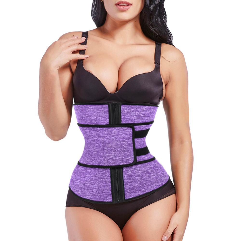 Lover Beauty Abdominal Belt High Compression Zipper Plus Size Neoprene Waist Cincher 7 Steel Corset Body Sweat Waist Trainer CX200727