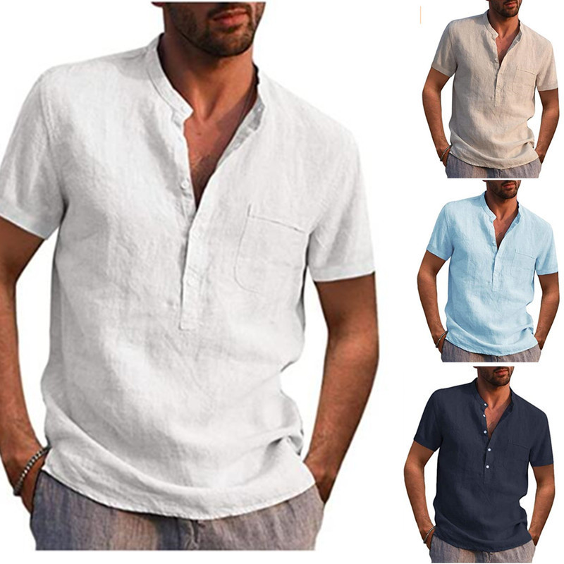 Linen Fabric Chest Pocket Curved Hem Mens Shirts Trending Products Summer Short Sleeve Shirts for Men, Sky blue
Linen Fabric Chest Pocket Curved Hem Mens Shirts Trending Products Summer Short Sleeve Shirts for Men, Sky blue