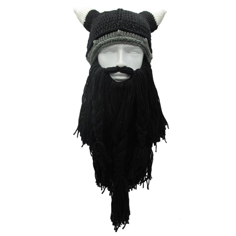 Men's Head Barbarian Vagabond Beanie Foldaway Beard Hats Viking Horns Bearded Sports Novelty Knit Cap, Black
Men's Head Barbarian Vagabond Beanie Foldaway Beard Hats Viking Horns Bearded Sports Novelty Knit Cap, Black