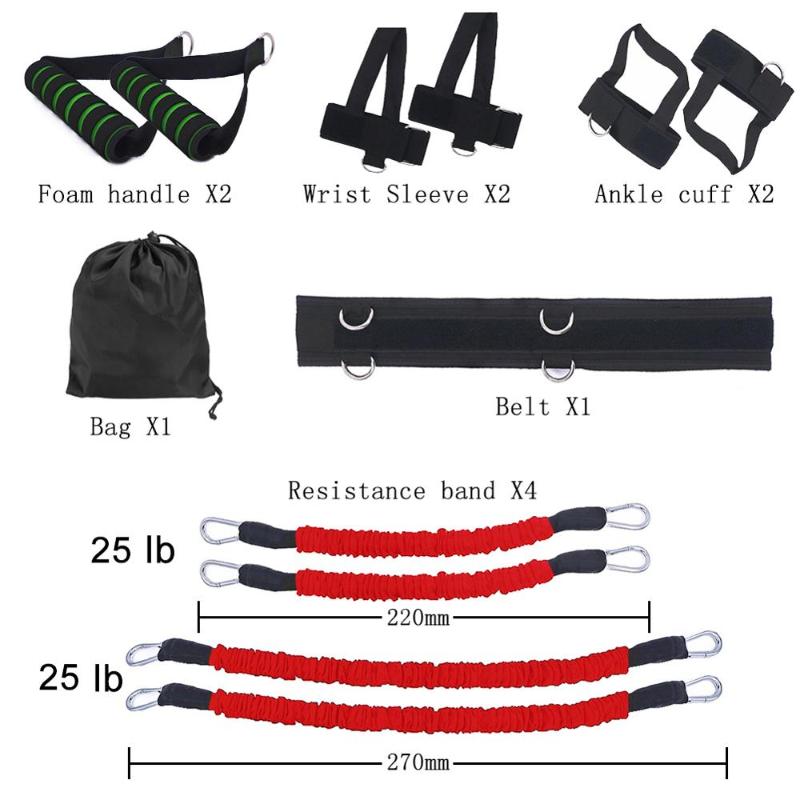 Fitness Resistance Band Set For Boxing On Legs And Arms Fitness Band Muay Thai Home Gym Bouncing Strength Training Equipment