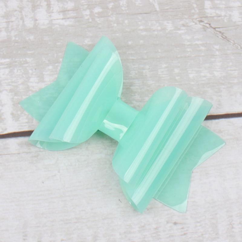 Cheer Bows 3" Chunky Jelly Bows Waterproof Hair Clip for Girl Summer Hairpin Candy Color Hairgrip Baby Kids Hair Accessories