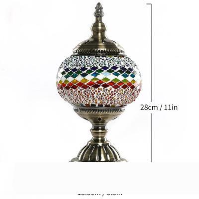 Newest E14 Hand-inlaid glass mosaic bedroom living room decorative Table Lamps of Mediterranean style Turkish Lamps 
Newest E14 Hand-inlaid glass mosaic bedroom living room decorative Table Lamps of Mediterranean style Turkish Lamps