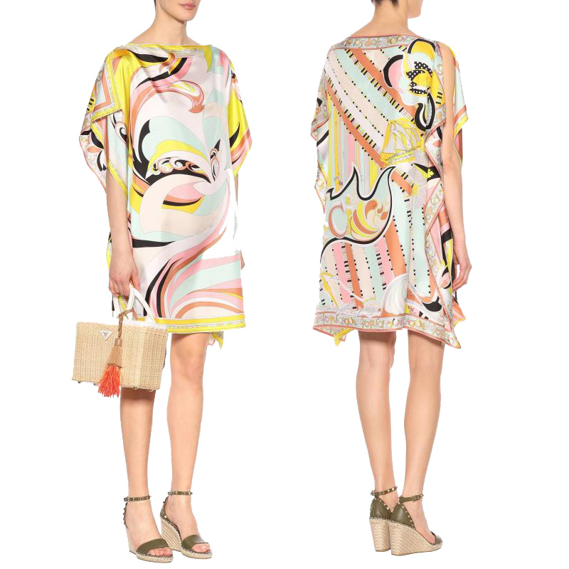New 2020 Fashion Designer Dress Women's Short Sleeves Multico Geometric Print large size Stretch Jersey Loose Silk Day Dress, Black
New 2020 Fashion Designer Dress Women's Short Sleeves Multico Geometric Print large size Stretch Jersey Loose Silk Day Dress, Black