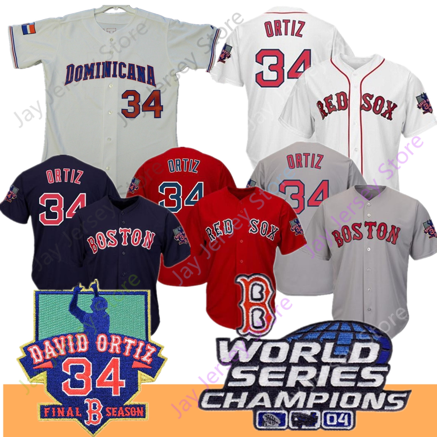 David Ortiz Jersey 2004 WS Patch Retirement Dominicana Home Away All Stitched Red Navy White Grey, Grey cool base
David Ortiz Jersey 2004 WS Patch Retirement Dominicana Home Away All Stitched Red Navy White Grey, Grey cool base