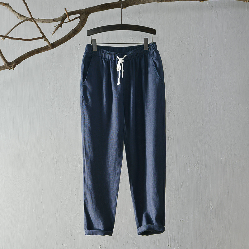 Summer Men Solid Color 100% Linen Pant Drawstring Japan Style Slim Fit Casual Loose Straight Ankle Length Cargo Simple Male Pant, White
Summer Men Solid Color 100% Linen Pant Drawstring Japan Style Slim Fit Casual Loose Straight Ankle Length Cargo Simple Male Pant, White