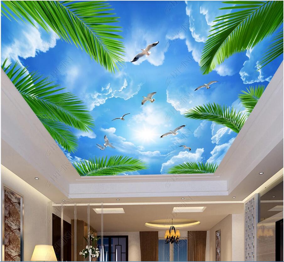 3d ceiling murals wallpaper custom photo Coconut tree blue sky seagull living room bedroom ceiling ceiling mural wallpaper for walls 3 d, Non-woven
3d ceiling murals wallpaper custom photo Coconut tree blue sky seagull living room bedroom ceiling ceiling mural wallpaper for walls 3 d, Non-woven