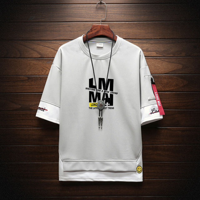 shirt men's clothing 2020 summer new national tide short-sleeved five-point sleeve t-shirt male street sports student clothes, White;black
shirt men's clothing 2020 summer new national tide short-sleeved five-point sleeve t-shirt male street sports student clothes, White;black