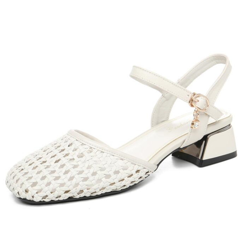 Summer Hot 2020 New Square Head Microfiber Weave Women Sandals Exquisite Fashion Sandals Non-slip High Heel Large Size, Beige
Summer Hot 2020 New Square Head Microfiber Weave Women Sandals Exquisite Fashion Sandals Non-slip High Heel Large Size, Beige