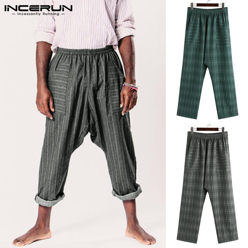 INCERUN Vintage Men Striped Pants Pockets Joggers Elastic Waist Loose Casual Wide Leg Straight Pants Men Trousers 2019 Plus Size, Green pants
INCERUN Vintage Men Striped Pants Pockets Joggers Elastic Waist Loose Casual Wide Leg Straight Pants Men Trousers 2019 Plus Size, Green pants