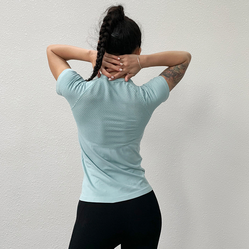 Women's Hollow Fitness Clothes Women's Summer Quick Dry Breathable Top Training Slim Yoga Sports Short Sleeve, White
Women's Hollow Fitness Clothes Women's Summer Quick Dry Breathable Top Training Slim Yoga Sports Short Sleeve, White