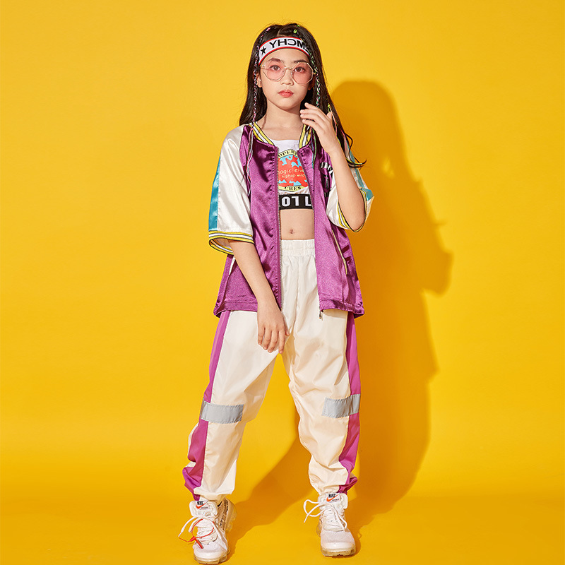 Kids Hip Hop Clothing Outfits Sequined Purple Jacket Tops Pants Girls Boys Jazz Dance Costume Ballroom Clothes Wear Sportwear, Vest
Kids Hip Hop Clothing Outfits Sequined Purple Jacket Tops Pants Girls Boys Jazz Dance Costume Ballroom Clothes Wear Sportwear, Vest