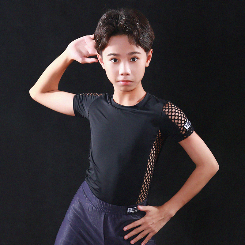 2020 New Latin Dance Costumes For Boys Short Sleeve Round Neck Black Tops Practice Shirts Latin Dance Competition Dress DQS4953, Black top
2020 New Latin Dance Costumes For Boys Short Sleeve Round Neck Black Tops Practice Shirts Latin Dance Competition Dress DQS4953, Black top